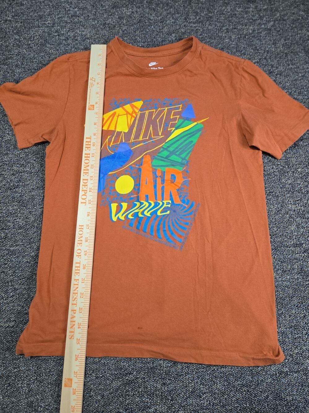 Nike Air Wave Logo Mens T Shirt Orange Small